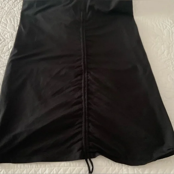 PINK Black Little Black T-Shirt Dress w/Adjustable Ruched Sides. XL NWT - Picture 6 of 11